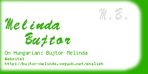 melinda bujtor business card